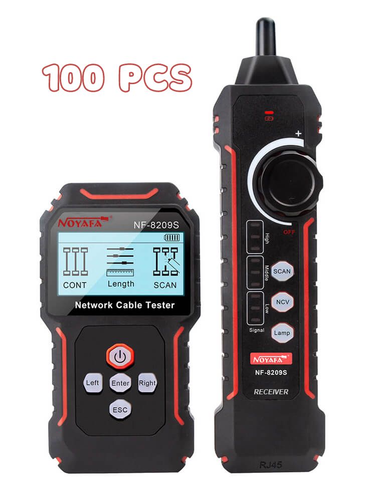 NOYAFA NF-8209S Network Cable Tester and Tracer with Anti-jamming Porbe, Crimp, PoE Port