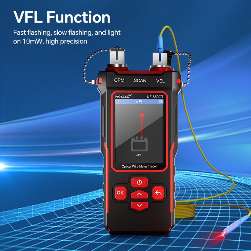 NF-859GT Red multifuncional y probador de cable óptico: medición de precisión, medidor de potencia óptica avanzada, iluminación LED