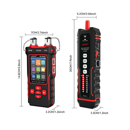 [New Arrival] NOYAFA NF-859GT Ethernet & Fiber Multi Cable Tester with a Unique Receiver Integrating a Variety of Functions of Alignment Test, VFL, PoE