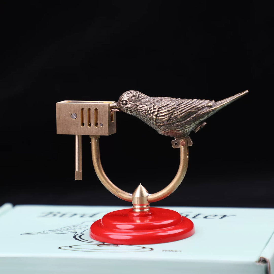 Creative Bird Design Kerosene Lighter - Semi-Automatic Mechanical Lighter, Perfect as a Premium Gift, Desktop Decoration, or Collectible