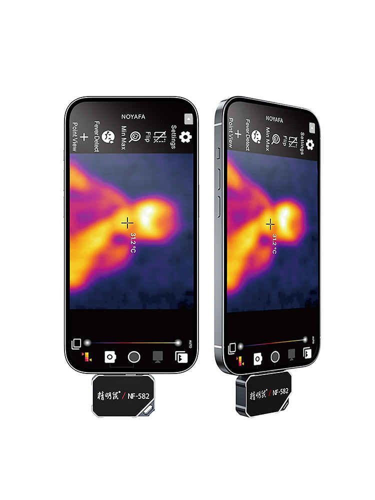 NOYAFA NF-582 20g Ultra - Lightweight Thermal Infrared Camera: AI - Filtered, with Advanced Tracking, Customized Colors, and Smart App