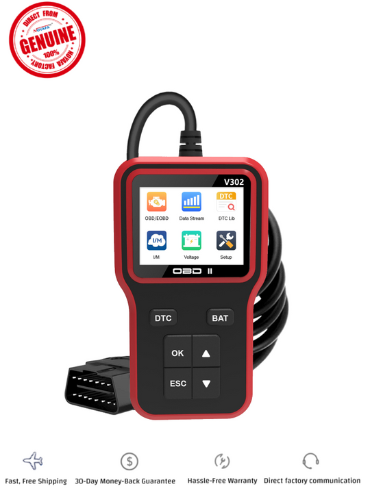 NOYAFA NF-V302 Plug-and-Play Automobile OBD Diagnostic Instrument with 9 OBD II/EOBD Protocols Support to Quickly Read the Car's Fault Info and Vehicle Parameters