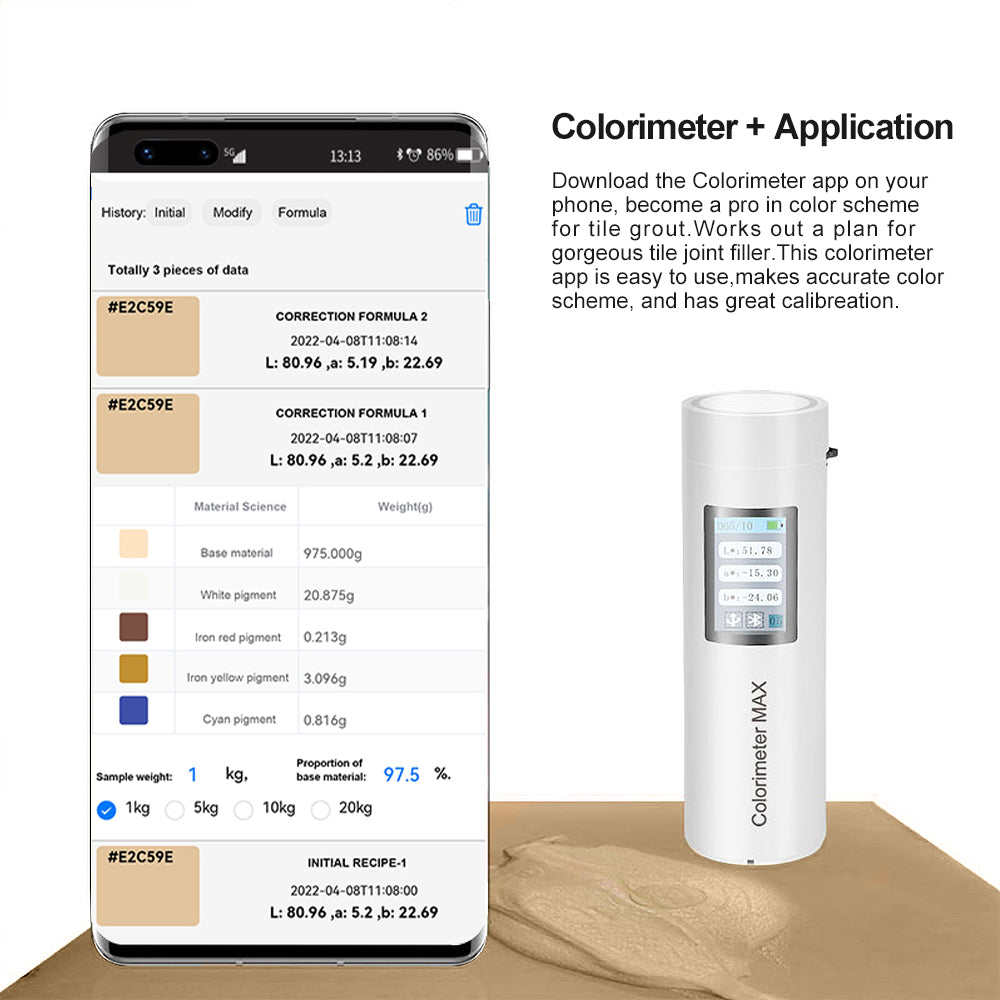 NOYAFA NF-CM01 Color Reader with Combination of Spectrophotometer and Colorimeter for Instand and Accurate Color Measurement and Matching