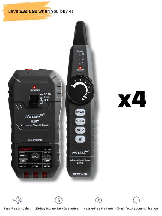 Noyafa NF-825TMR Advanced Cuxt Tracer Tracer & Breaker Finder с тестером GFCI Outlet