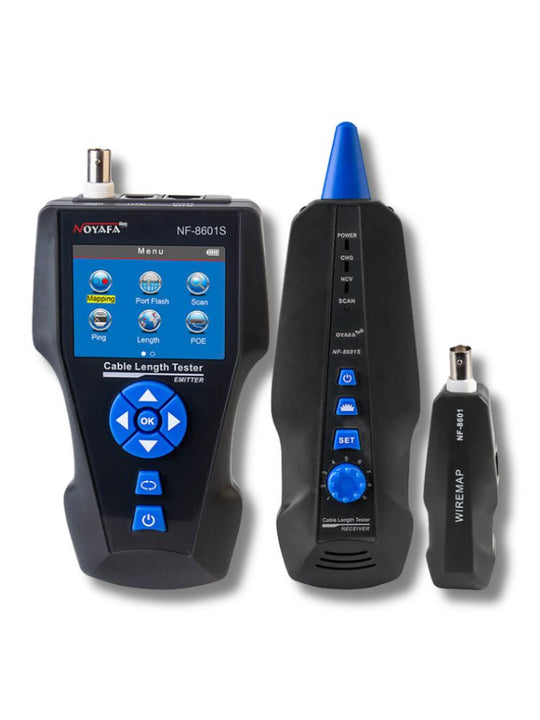 Noyafa NF-8601S TDR Cable Tracer Tester с POE / PING для RJ45, RJ11, BNC, металлические кабели