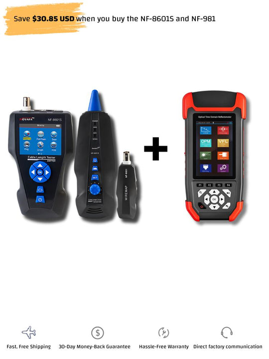 Noyafa NF-8601S TDR Cable Tracer Tester with PoE / Ping for RJ45, RJ11, BNC, Metal Cables