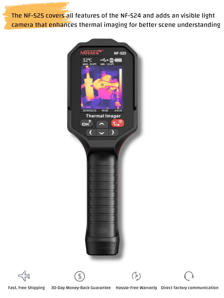 NOYAFA NF-524 Precision Detector: Multifunctional Thermal Imager for Real-Time Fault Localization and Smart Temperature Monitoring