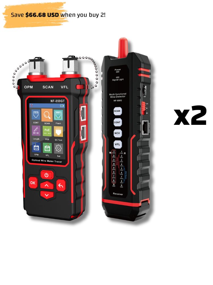 [New Arrival] NOYAFA NF-859GT Ethernet & Fiber Multi Cable Tester with a Unique Receiver Integrating a Variety of Functions of Alignment Test, VFL, PoE